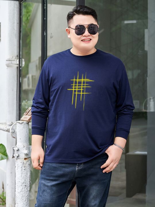 Mens New Clothes Extra Large plus Size Cotton Plus-Size T-shirt
