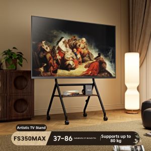 Brateck | Adjustable TV Stand with Wheels 37-86 Inches
