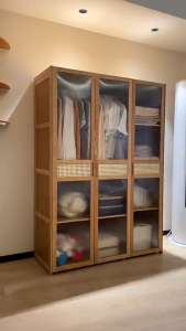Closet Home Bedroom Storage Wardrobe with Doors Simple Assembly Strong and Durable Simple Closet