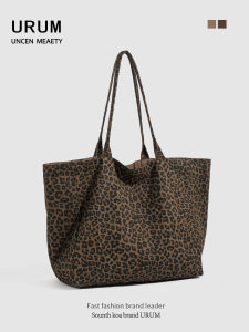 URUM Autumn Winter Large Capacity Canvas Bag Womens Single Shoulder Bag Tote Bag Fashion Trend Double Layer Soft Handle