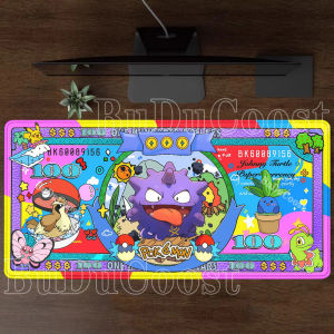 Bandai | Tấm Lót Chuột Team Rocket Eevee Family Kawaii Anime Pokemon XXL Chống Trơn Trượt Chất Liệu Cao Su In HD Dùng Cho Chơi Game Và Đặt Bàn Phím
