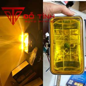 Đèn pha ô tô phá sương. Đèn trợ sáng HT88 trắng vàng điện 12/24v