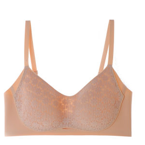 Breasts Contracting Intimates Female Thin Full Cup Breast Holding Push-up Seamless Comfort Ultra-Thin Bra without Steel Ring