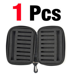 1Pcs Portabale Fly Fishing Lure Spinner Spoon Bait Black Storage Box Professional 16 Slots Hard EVA Storage Case Container Bag