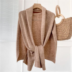 Thickened Multi-functional Cashmere Imitation Scarf Shawl for Women in Pure Color Thick Scarf for Neck Protection Suitable for All Seasons