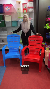 MAXONIC PLASTIC RELAX CHAIR WITH ARMREST | COMFY LAZY CHAIR | ACCENT CHAIR | GARDEN & BEACH CHAIR | KERUSI PLASTIK REHAT