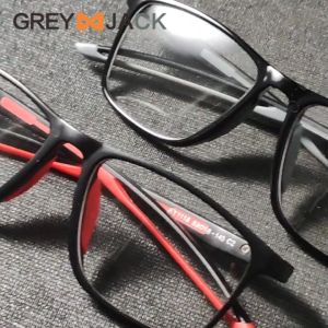 Grey Jack Frame Kacamata Model Kotak Sport Ringan Bahan TR90 Lentur Fashion Olahraga Casual Pria Wanita Bisa Minus 1118