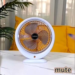 Outdoor Mini Portable Electric Fan Rechargeable Usb Small Desk Fan Large Wind Noiseless Strong Wind