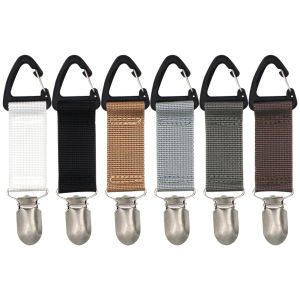 Climbing Gear Hat Clip Carabiner with Canvas Material Durable Portable Hat Keeper Clip for Outdoor Use