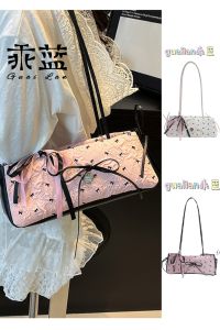 Túi Xách Nữ Màu Hồng Xanh Có Nơ Bướm Túi Xách Tay Đeo Vai Đơn Túi Xách Tay Mềm Thời Trang Ngọt Ngào Túi Xách Tay Thường Ngày