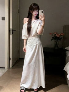 NIUVIES | One-Shoulder Sleeveless Womens Long Dress