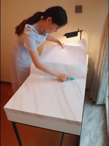 10M Large size sticker Marble wallpaper waterproof and oil proof sticker Kitchen wallpaper Cooktop cabinet lampblack sticker Thickened PVC heat-resistant tin foil self-adhesive wall sticker Bathroom tile sticker Wallpaper Design wall decoration