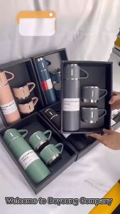 KUKE Termos Vacuum Flask Gift Set Hampers 500ml/Souvenir termos set cangkir tumbler botol minum wedding pernikahan
