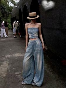 DANTING | Elegant Retro American Style Womens Outfit Set