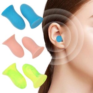 4Pcs Soft Foam Ear Plugs in Box / Ear Protection Earplugs / for Travel Construction Sleep Study / Reusable Noise Reduction Earbuds