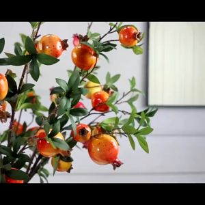 Cành lựu giả trang trí nhà cửa cành lựu giả cao cấp 6-9 quả phụ kiện trang trí Tết 2025 sang trọng phú quý may mắn