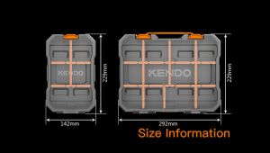 KENDO ORGANISER 3 in 1 Inter-lockable Box Customisable inner layout KD90279