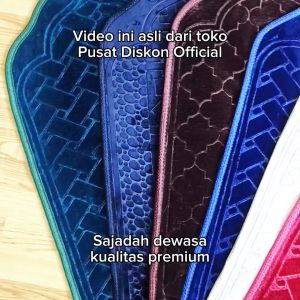 Sajadah Tebal Empuk Kubah Dewasa Rumbai Motif Polos Beludru Tebal Halus