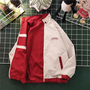 Spring and Autumn Stand Collar Cargo Outerwear Mens Fashion Brand Double-Sided Wear Jacket American vintage Pu Shuai Baseball Uniform Mens Winter
