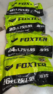 FOXTER 26" TIUB BASIKAL TIUB DALAM - FOXTER Bicycle Inner Tube 26" x 1.75/1.95 BICYCLE TUBE Normal Type 33mm untuk Outdoor & Keselamatan