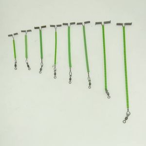 20PCS Saltwater Fishing Steel Wire Balance Leader Arm Rolling Swivel Cross Line Bead Connector Saltwater Rig Terminal Tackle