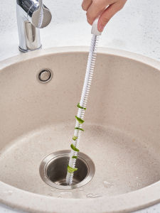 Japanese Style Extended Spiral Brush Sink Drain Cleaner Hair Clog Remover Kitchen Utility Tool Long Handle Pool Brush