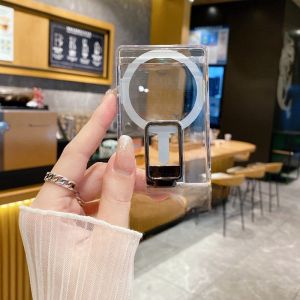 Ultra-Thin Magnetic Absorption Card Holder Phone Case Stand Small Card Transparent Adhesive Back Clip Document Card Clip Strong Magnetic Ring Slot