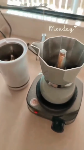 BREWISH 500W Coffee Cooker Moka Cooker Moka Electric Stove Heat Adjustable Electric Cooking Plate for Coffee Moka Pot Tea Barista