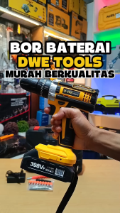 D·WE Cordless Drill/Driver Impact Wrench Electric Power Drill Bor Impact Listrik 3 in 1 Multiguna Efisien 40N.m 1200RPM