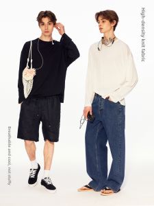 MADWITCH | American Retro Tencel Laid-back See-through Long Sleeve Comfortable Tee