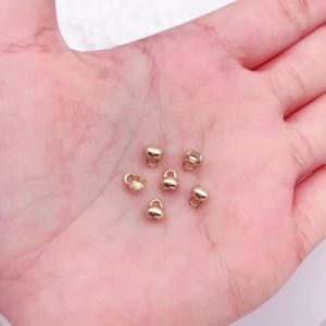 10 Chiếc 18K Đồng Mạ Vàng Chính Hãng Lỗ Nhỏ Mịn Tiêu Tứ Xuyên Khóa Cho DIY Vòng Tay Vòng Cổ Đính Hạt Trang Sức Làm Phụ Kiện