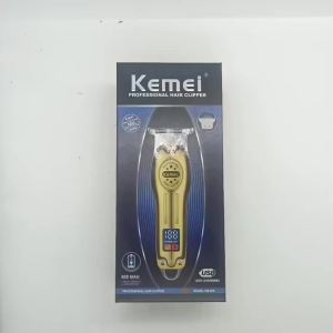 Kemei | Kemei KM-678 Portable Mini Clippers Professional Metal Hair Clipper LCD Display Electric Trimmer Rechargeable HairCutter Machine