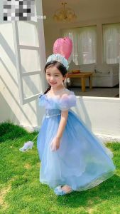 [HỎA TỐC] Đầm công chúa cho bé gái Váy đi tiệc trễ vai bướm 3D cho bé hóa trang Halloween