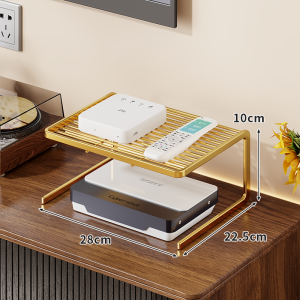 Multi-tier Ventilated Router Stand with Cable Organization Shelf