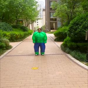 Inflatable Captain Hulk Super hero Cosplay Jumpsuit Costume Halloween for Man Party