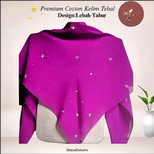 (SHANAEXCLUSIVE) bawal LEBAH tabur premium cotton voile kelim tebal+metal tag