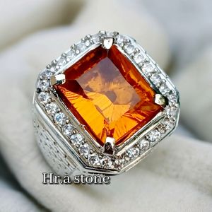 CINCIN BATU YELLOW CITRINE KOTAK CUTTING KUALITAS SUPER