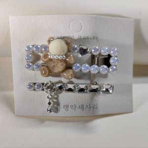 🇲🇾Ready Stock🇲🇾 2PCS SET Korea hair clip sempit rambut Hair Accessories pearl hair clip珍珠发夹金属发夹韩式发夹 2个装