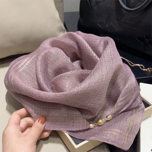 XUANXUAN | New 2025 Womens Thin Neck Protection Square Scarf Fashionable Sensation Spring Autumn Winter Moms Style Decorative Polyester Fiber