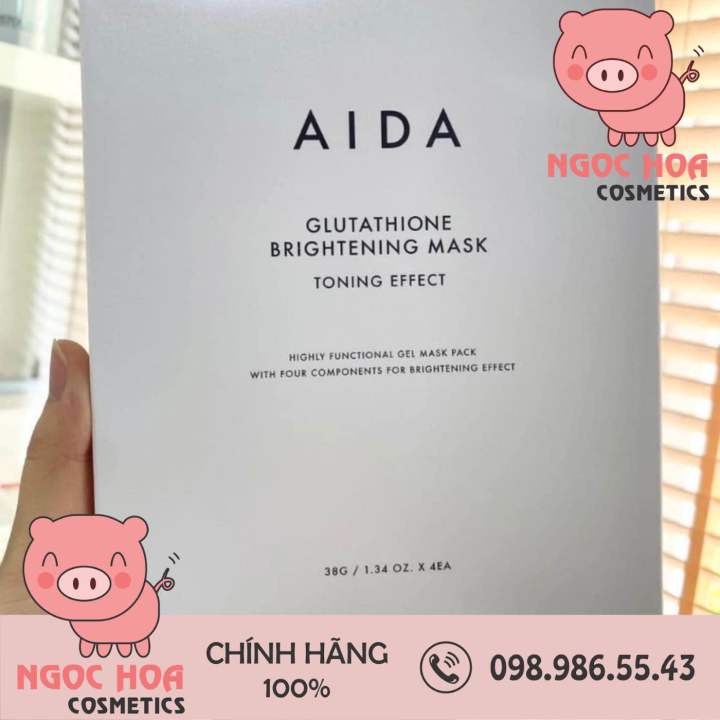 L 1 ming] Mt N Siu Truyn Trng Aida Glutathione Brightening Mask Lm  Trng Cng Bng M Nm - Lazada | Lazada.vn