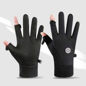 Cycling Gloves Autumn Winter Warm Men Outdoor Hiking Gloves Driving Touchscreen Anti-Slip Motorcycle Water-Repellent Gloves