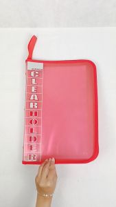 Topla Zipper Clear Holder 555: Pemegang Dokumen Resleting Ukuran Folio F4