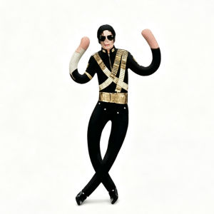Bandai | 25Cm Pop-King Michael Jackson Búp Bê Vải Có Thể Uốn Cong Khớp Sưu Tập Hình Trừu Tượng Để Bàn Trang Trí Quạt Tặng Di Động Du Lịch