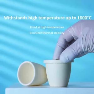 Lab Smelting 1600C High Temperature Alumina Crucible Corundum 3ml to 100ml Durable Laboratory Vessel