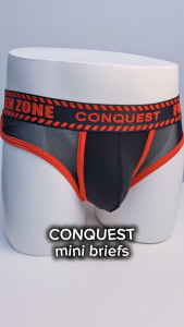 Conquest (2 Pcs) Mens Quick Dry Dri-Fit Mix Mesh Mini Underwear for Active Cooling Comfort – CQ7235