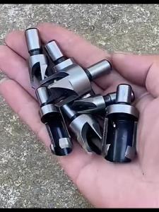 4pc round Handle Barrel/claw Type Wooden Plug Drill Woodworking Hole Opener Reaming Drill Bit Removal Tool Cutting Tool Set