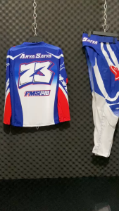 BAJU JERSEY SET JERSET TRAIL RACING TRABAS GRASSTRACK BALAP ROADBIKE CUSTOM DESIGN (CELANA STRECH PREMIUM)