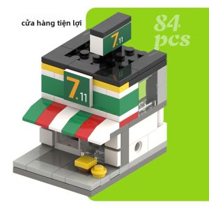 Đồ Chơi Khối Xây Dựng Lắp Ráp Tương Thích Mini Đường Phố Quà Tặng Sinh Nhật Khối Xây Dựng Mini Đồ Chơi Lắp Ráp Cho Trẻ Em Từ 14 Tuổi Trở Lên