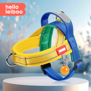 HELLOLEIBOO | Adjustable Chest Harness Dog Leash for Small and Medium Breeds