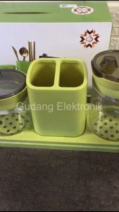 Tempat Bumbu Kitchen Set Jar Corla Isi 3 M-754
